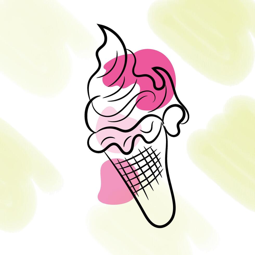 Hand drawn ice cream collection vector