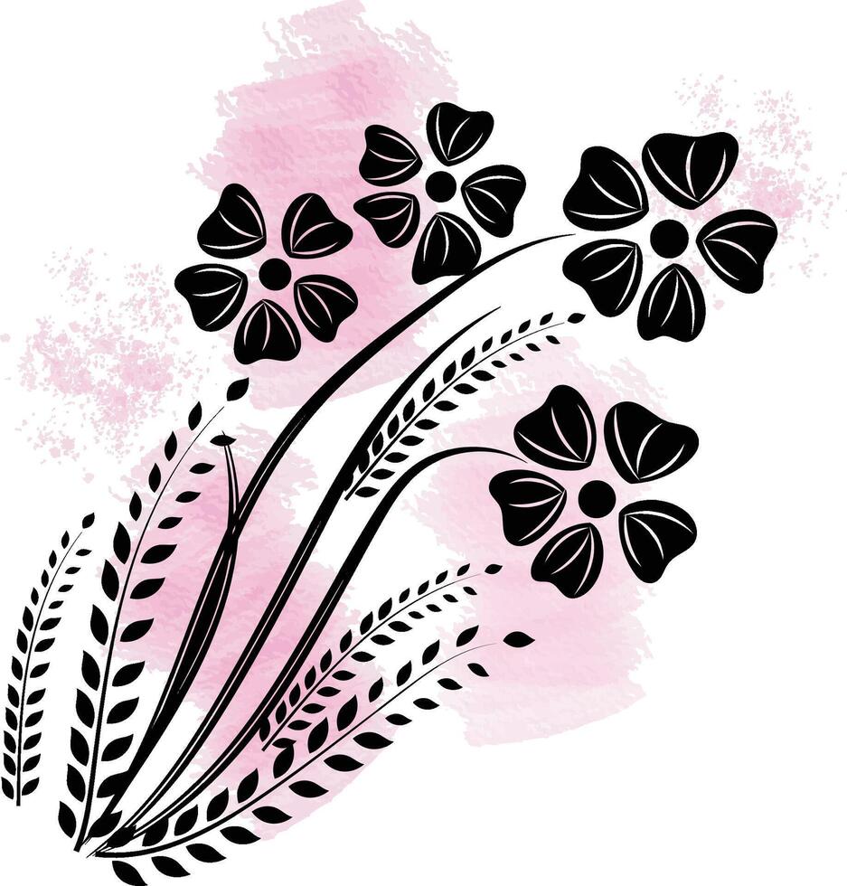 Hand drawn exotic leaves background vector