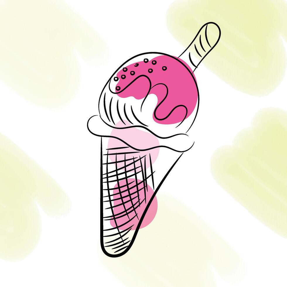 Hand drawn ice cream collection vector