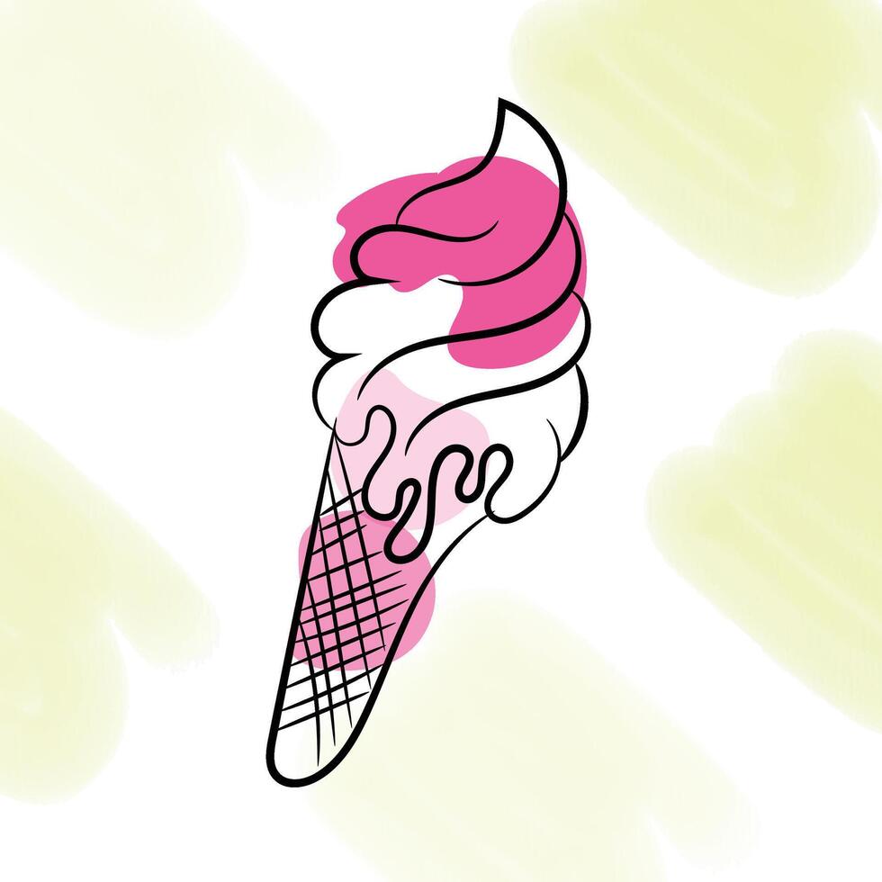 Hand drawn ice cream collection vector