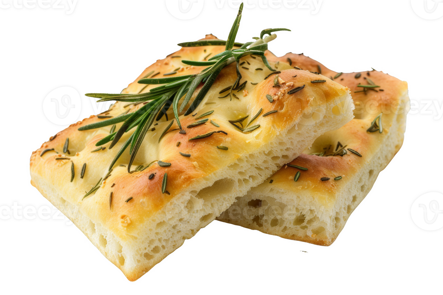 Fresh Rosemary Focaccia Bread 44765536 PNG