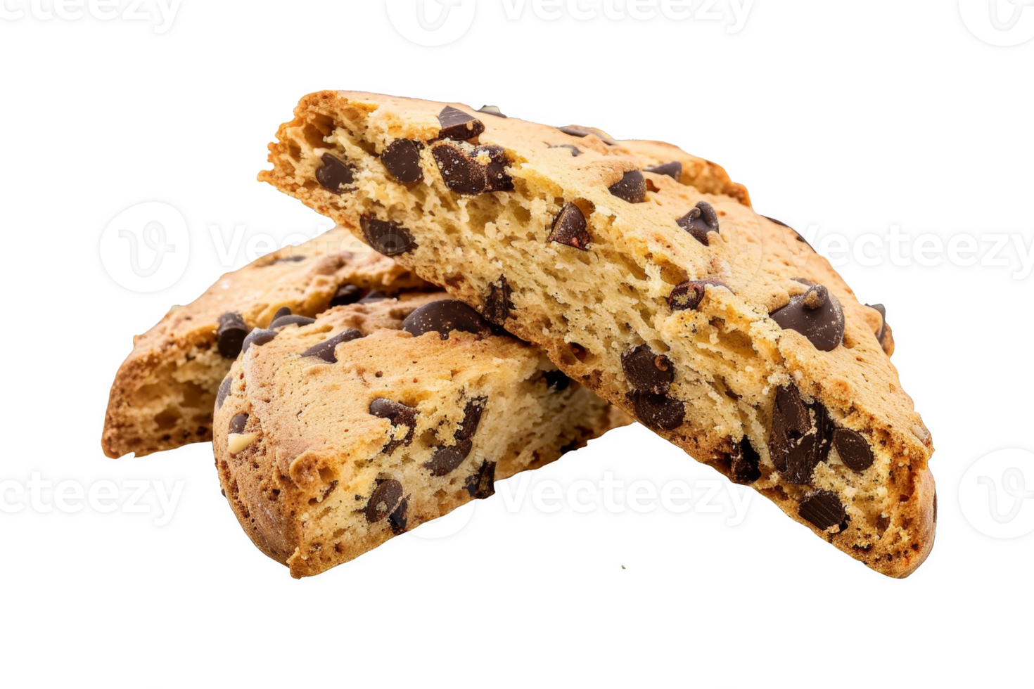 Halved Chocolate Chip Cookies png