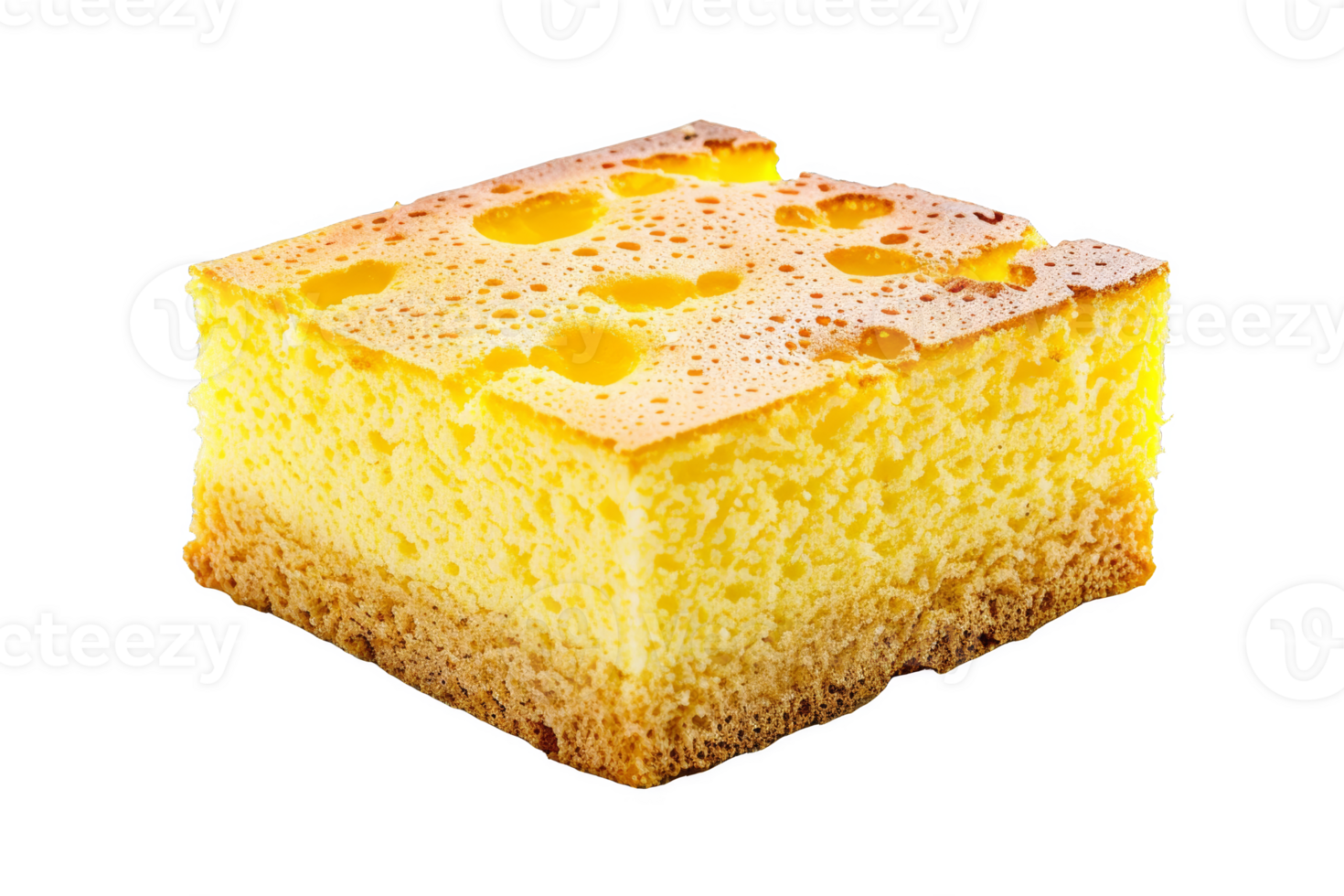 Delicious Cake With Yellow Icing png