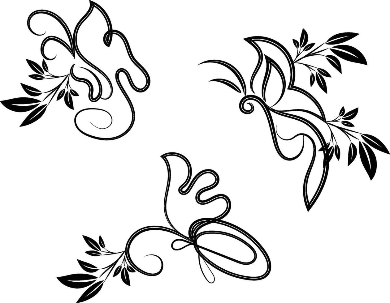 Beautiful butterfly outline illustration vector
