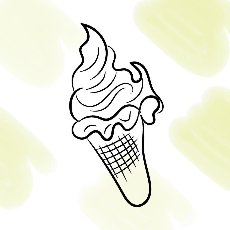 Hand drawn ice cream collection vector