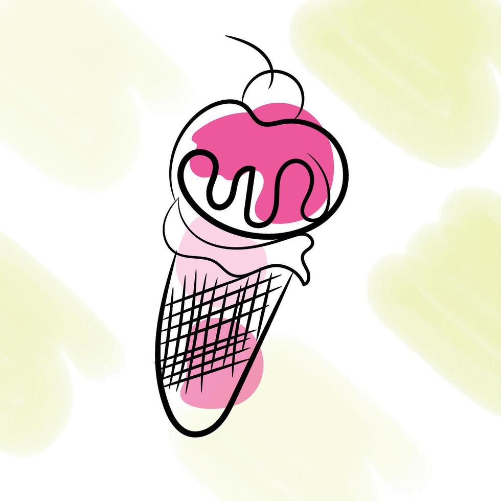 Hand drawn ice cream collection vector