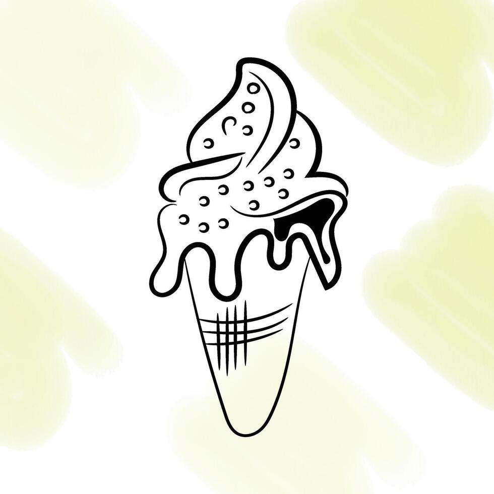 Hand drawn ice cream collection vector