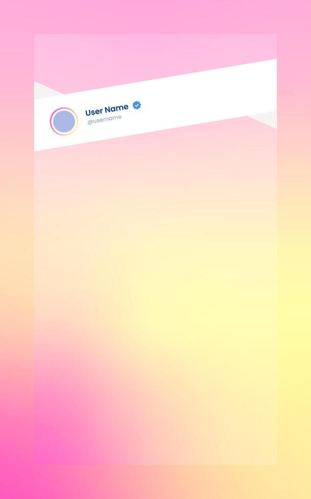 Vertical story template in gradient colors. Social media frame illustration. vector