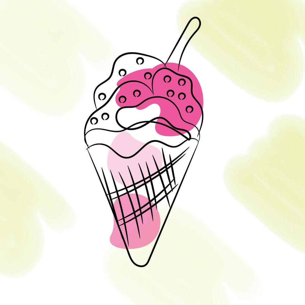 Hand drawn ice cream collection vector