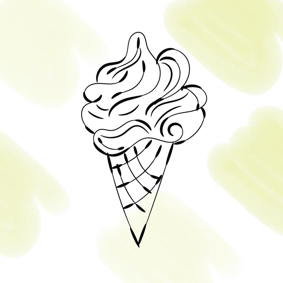 Hand drawn ice cream collection vector