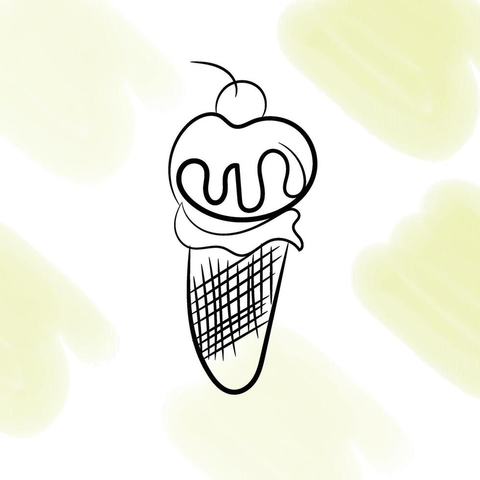 Hand drawn ice cream collection vector