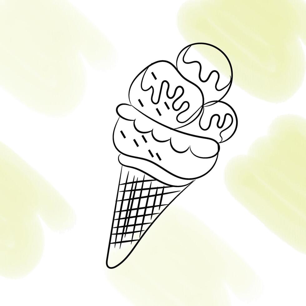 Hand drawn ice cream collection vector