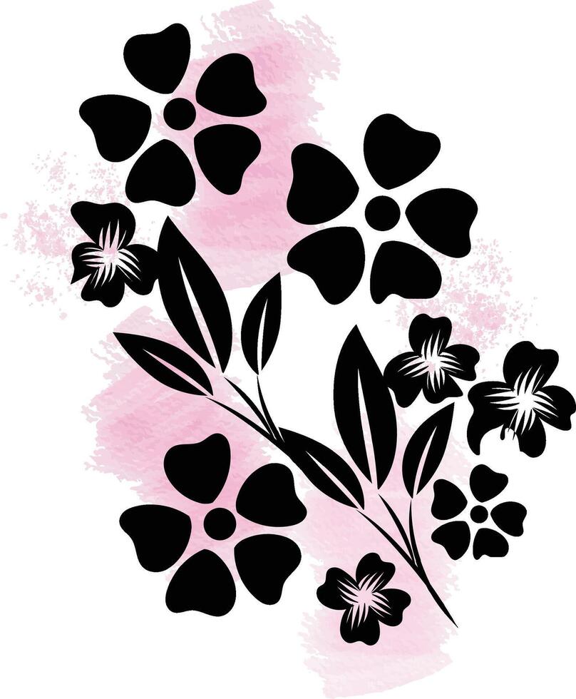 Hand drawn exotic leaves background vector