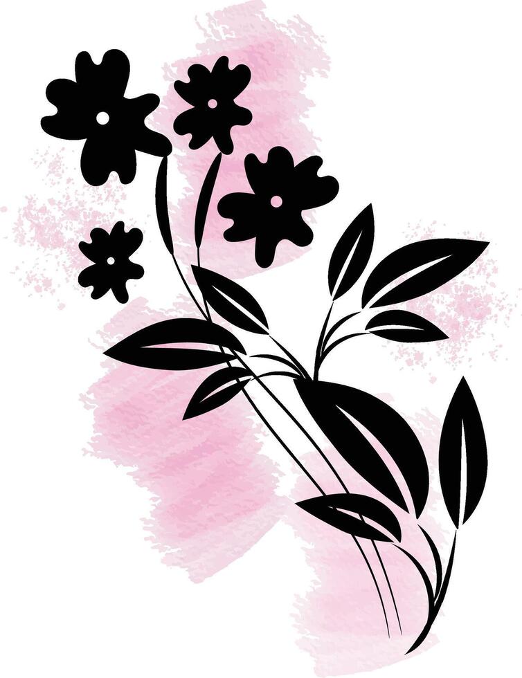 Hand drawn exotic leaves background vector