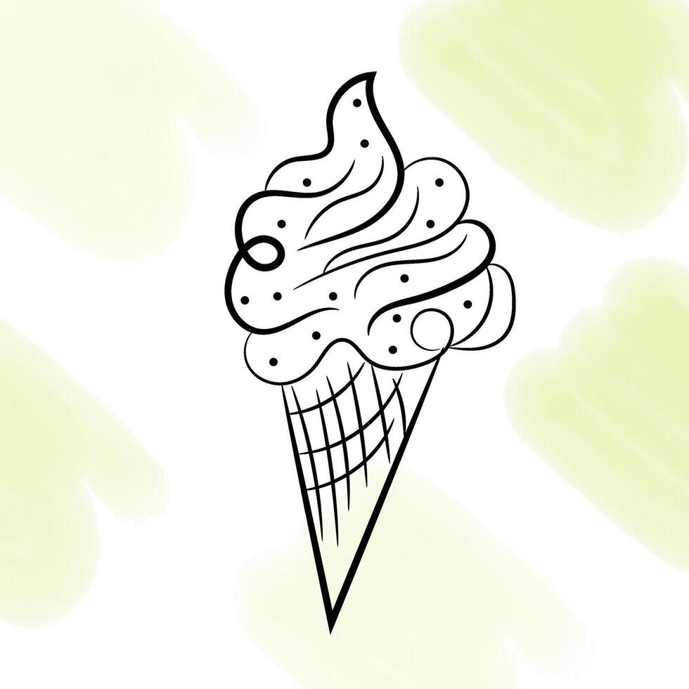 Hand drawn ice cream collection vector