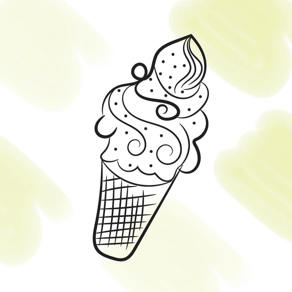 Hand drawn ice cream collection vector