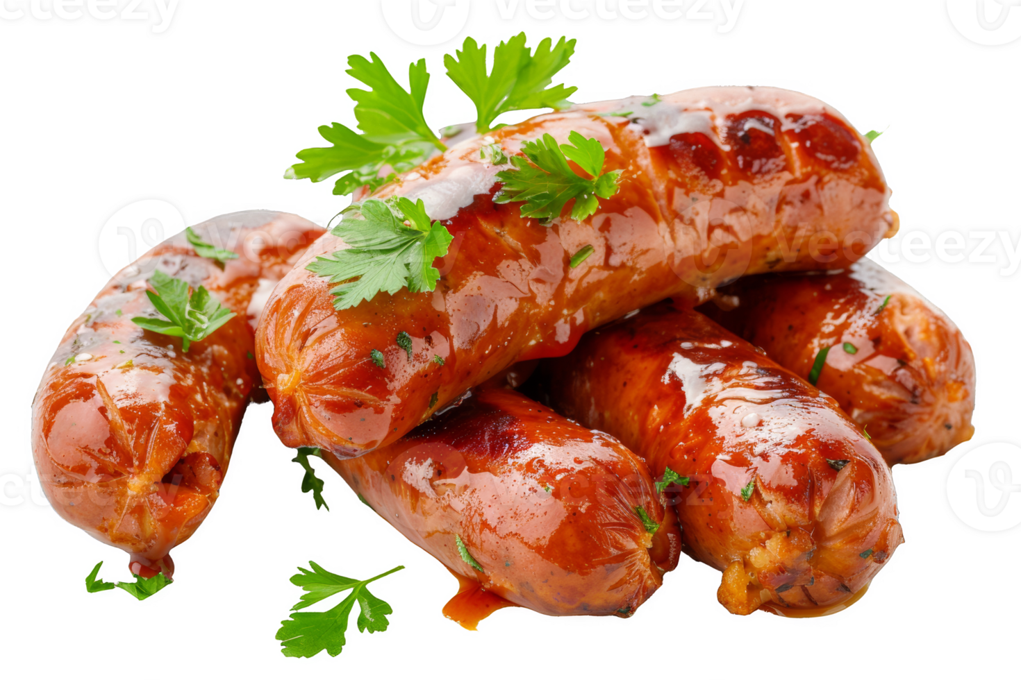Currywurst Sausages With Parsley png