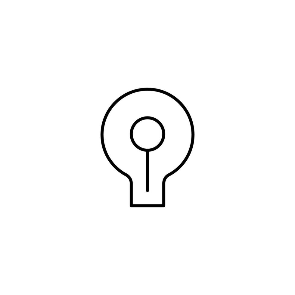 Electric Light Bulb icon for Advertisement. Perfect for web sites, books, stores, shops. Editable stroke in minimalistic outline style vector