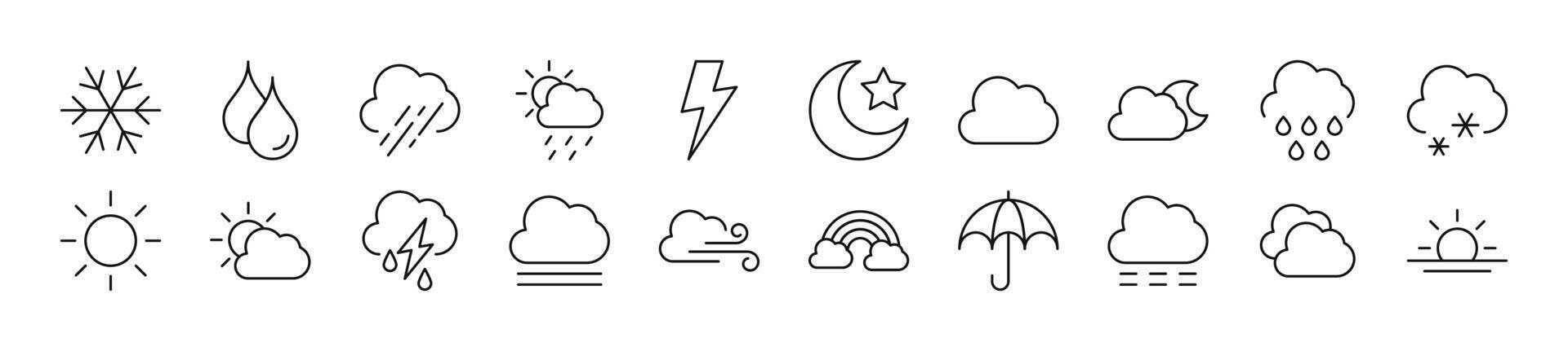 Collection of thin line icons of travel. Editable stroke. Simple linear illustration for web sites, newspapers, articles book vector