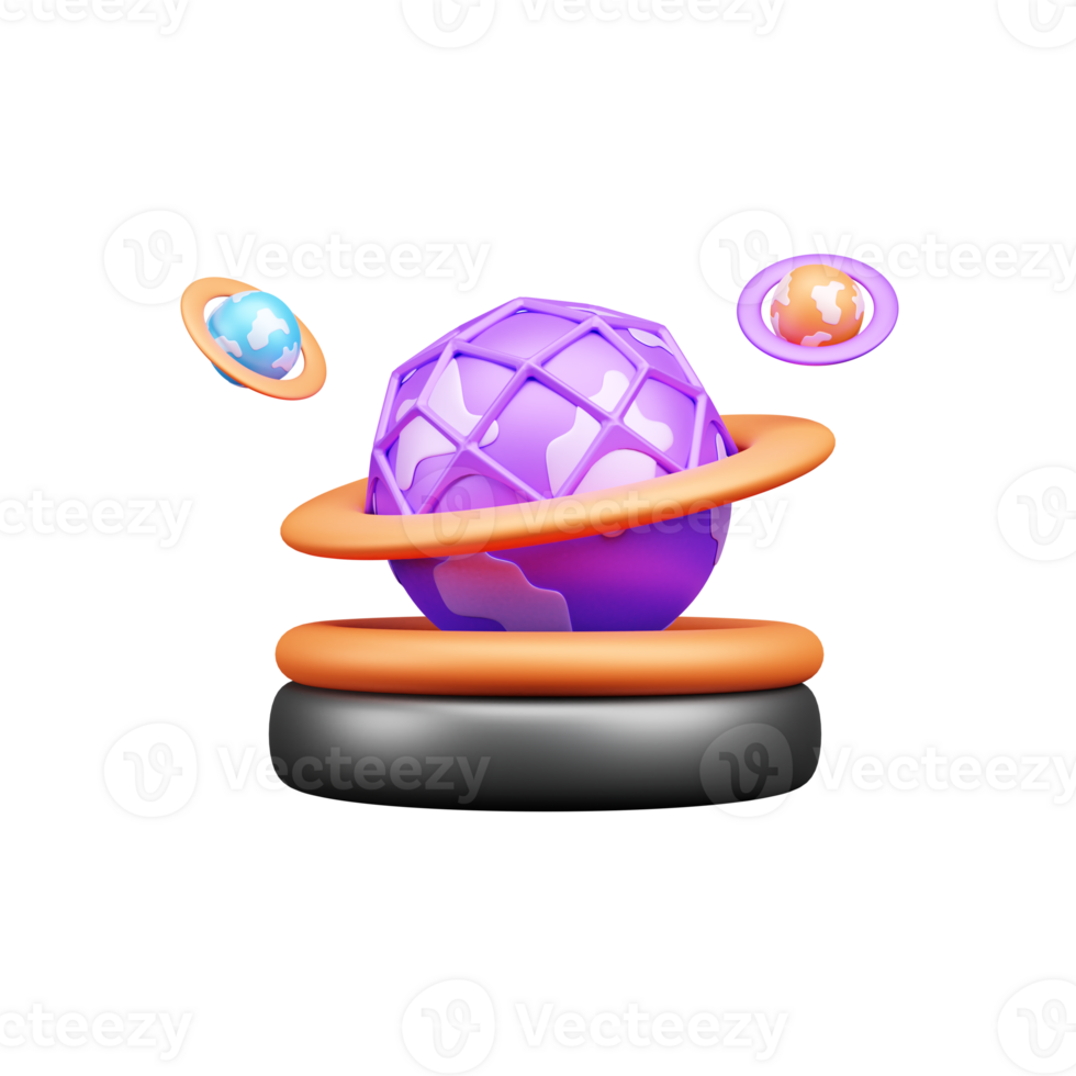 metaverse 3d icoon png