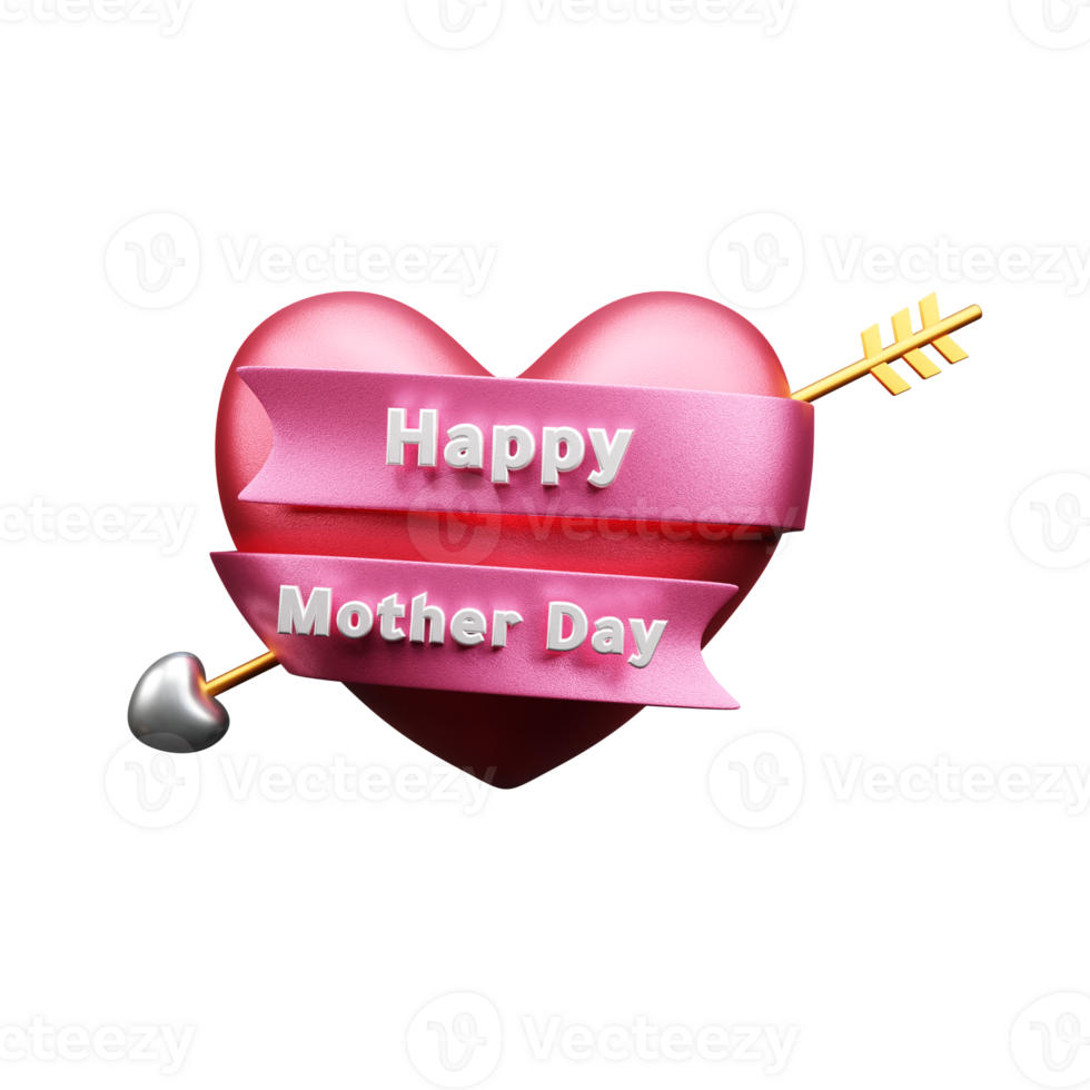 Happy Mother Day 3d icon png