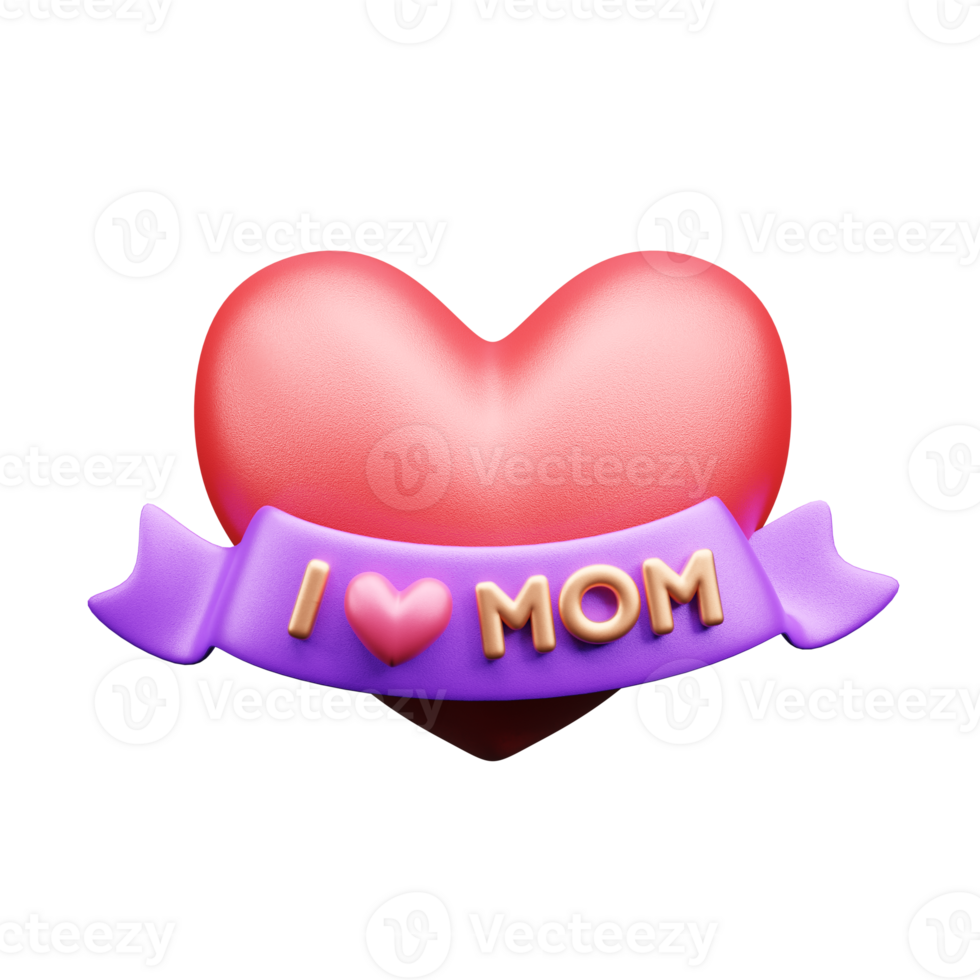 Happy Mother Day 3d icon png