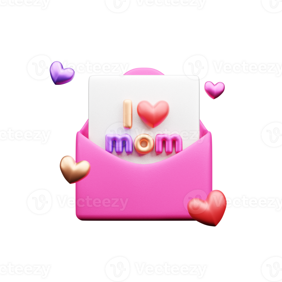 Happy Mother Day 3d icon png