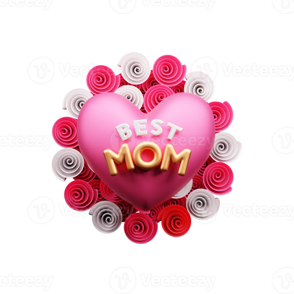 Happy Mother Day 3d icon png