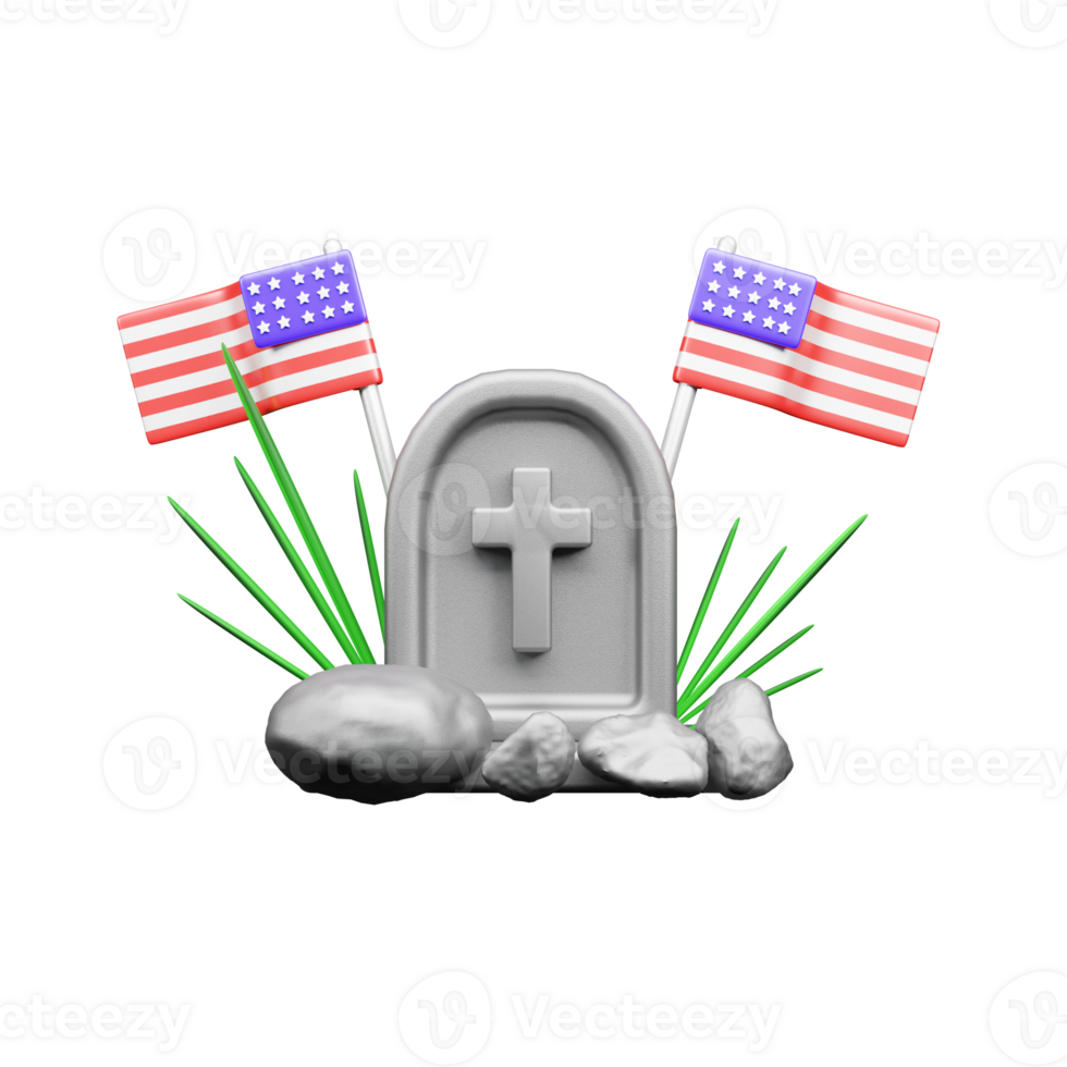 Memorial Day 3d icon png