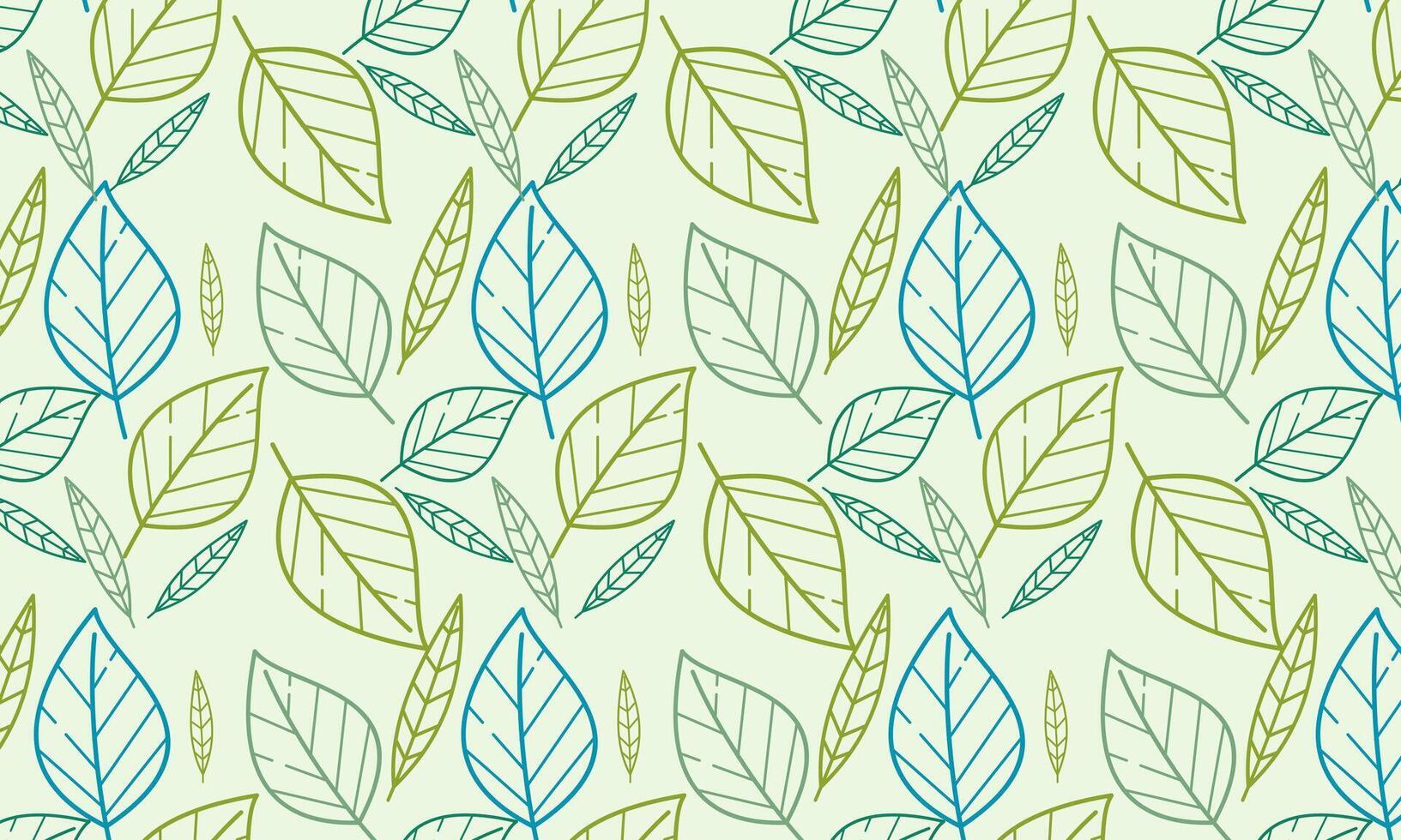 Seamless abstract leaves pattern background vector