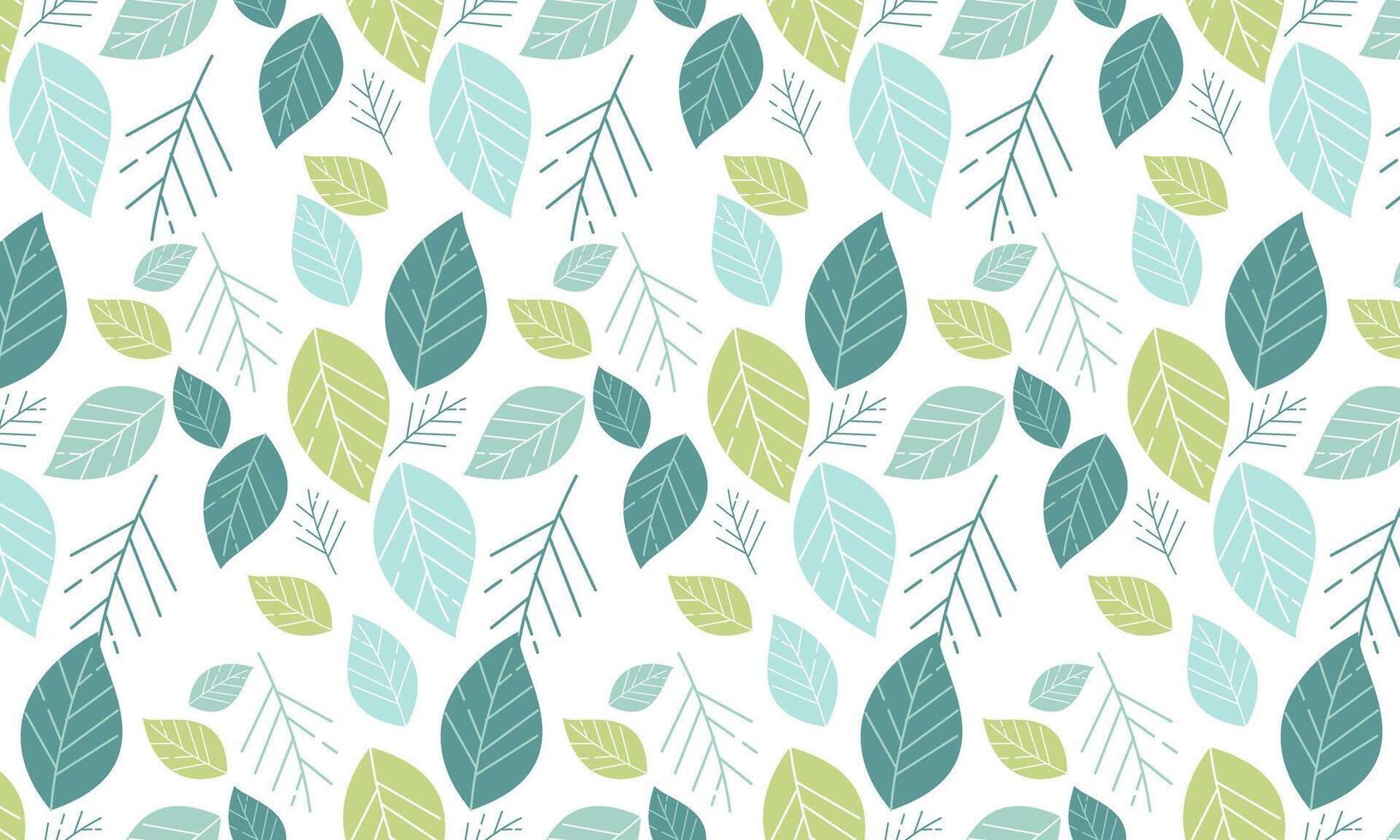 Seamless abstract leaves pattern background vector