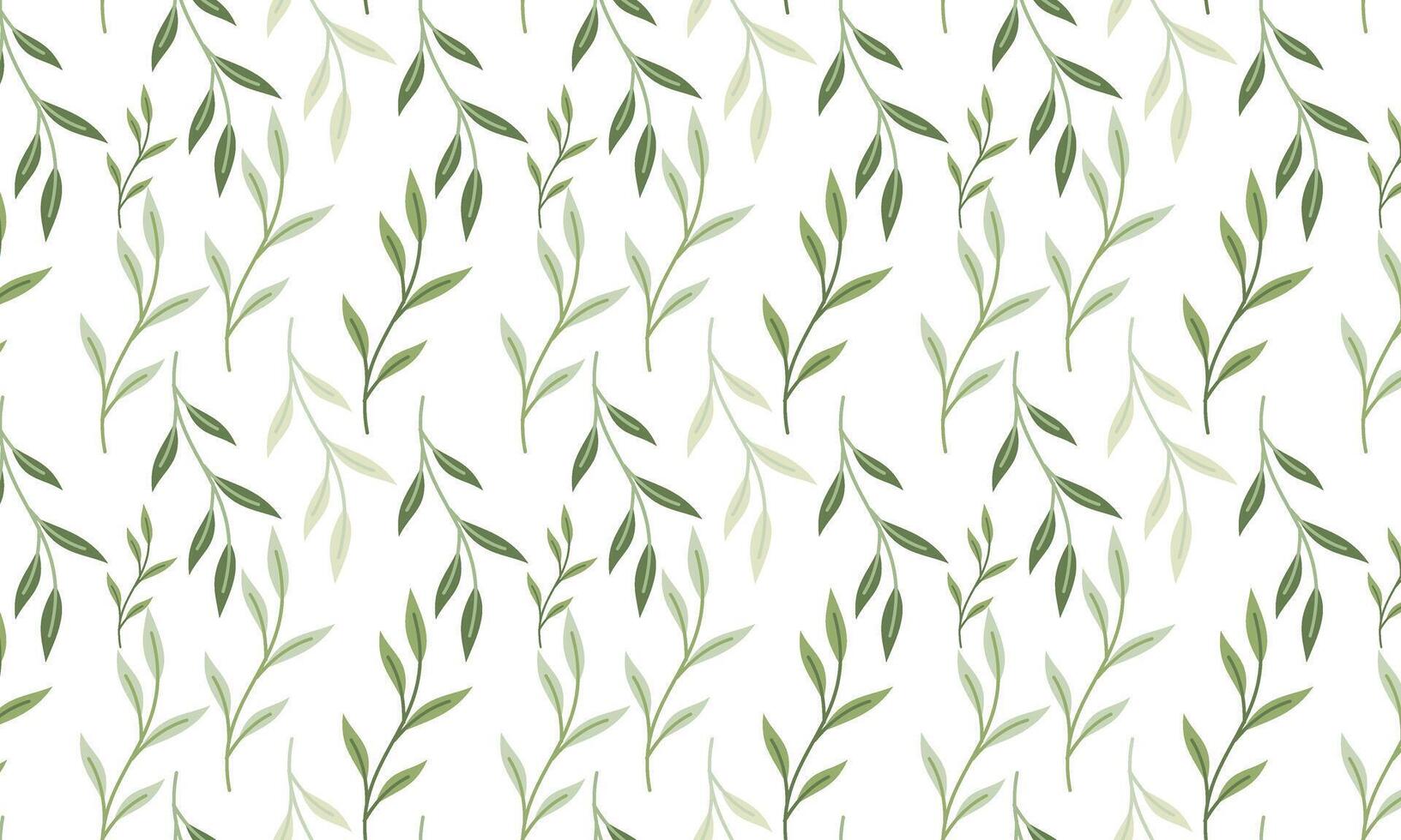 Seamless abstract leaves pattern background vector