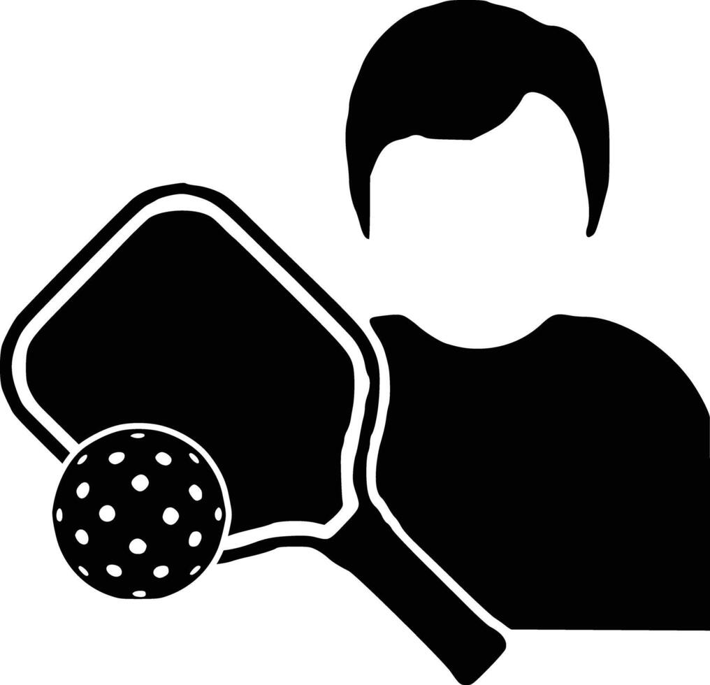 Pickleball Paddles silhouette, Pickleball club and icons illustration, High quality vector