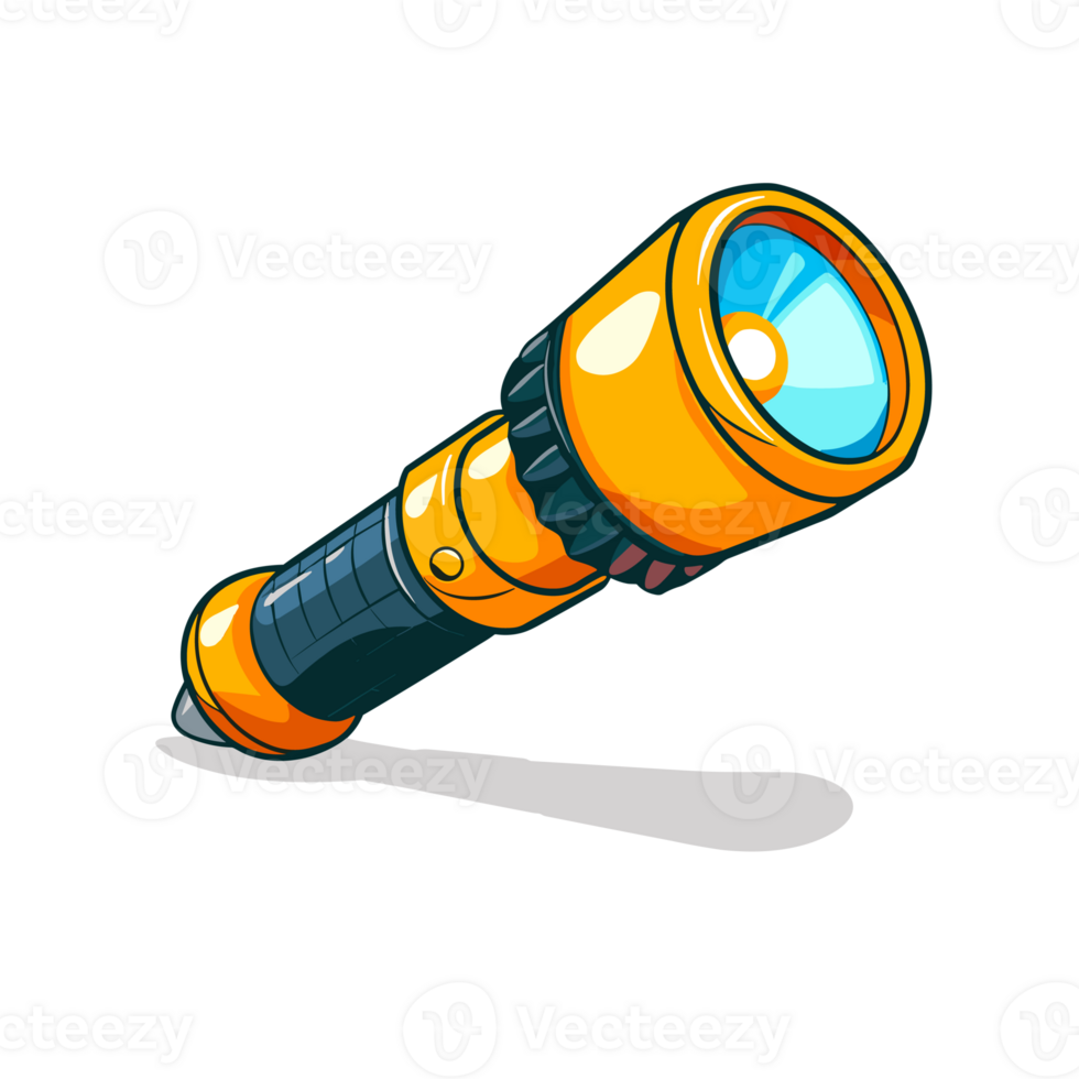 Flashlight Cartoon Flat Color png