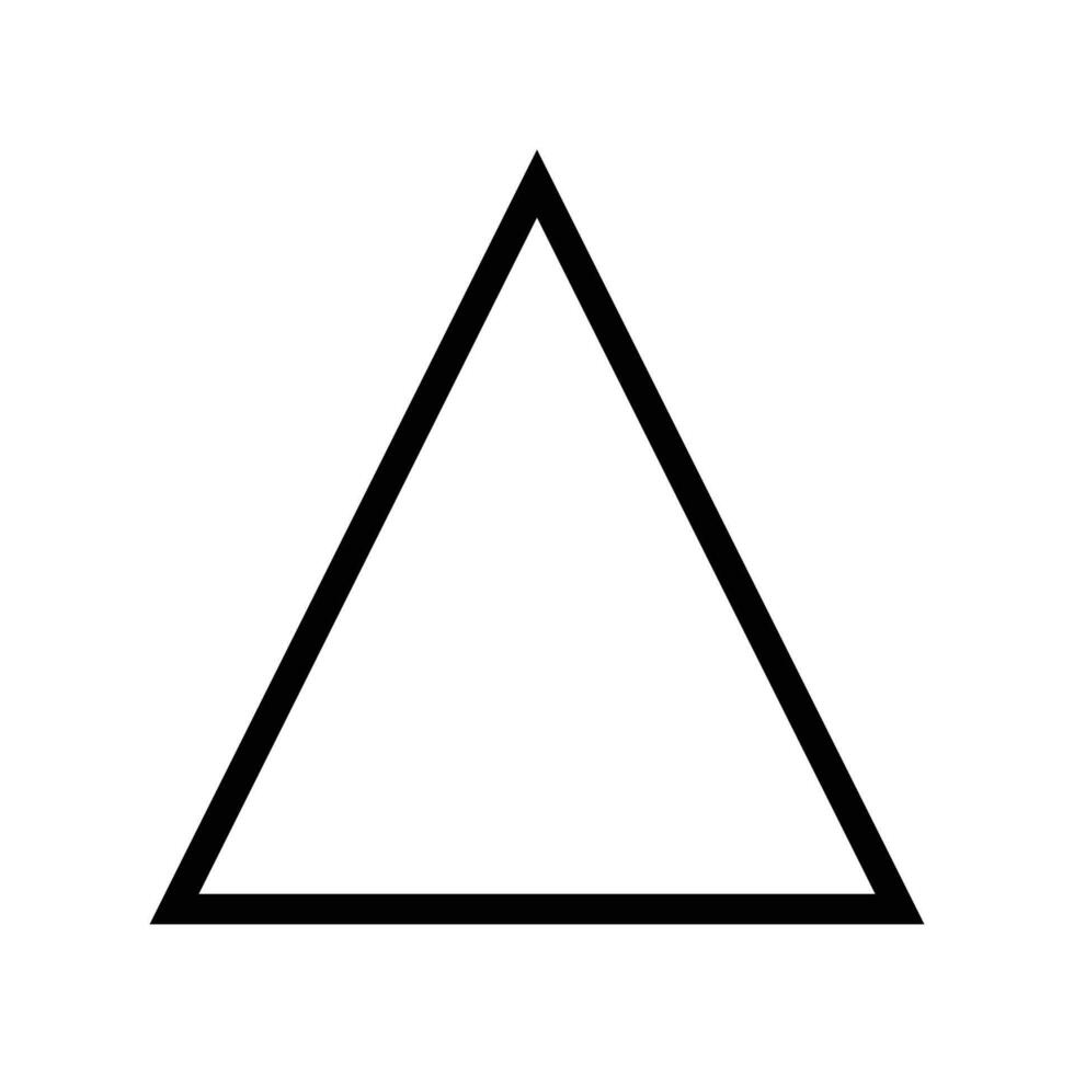 triangle line icon free symbol vector