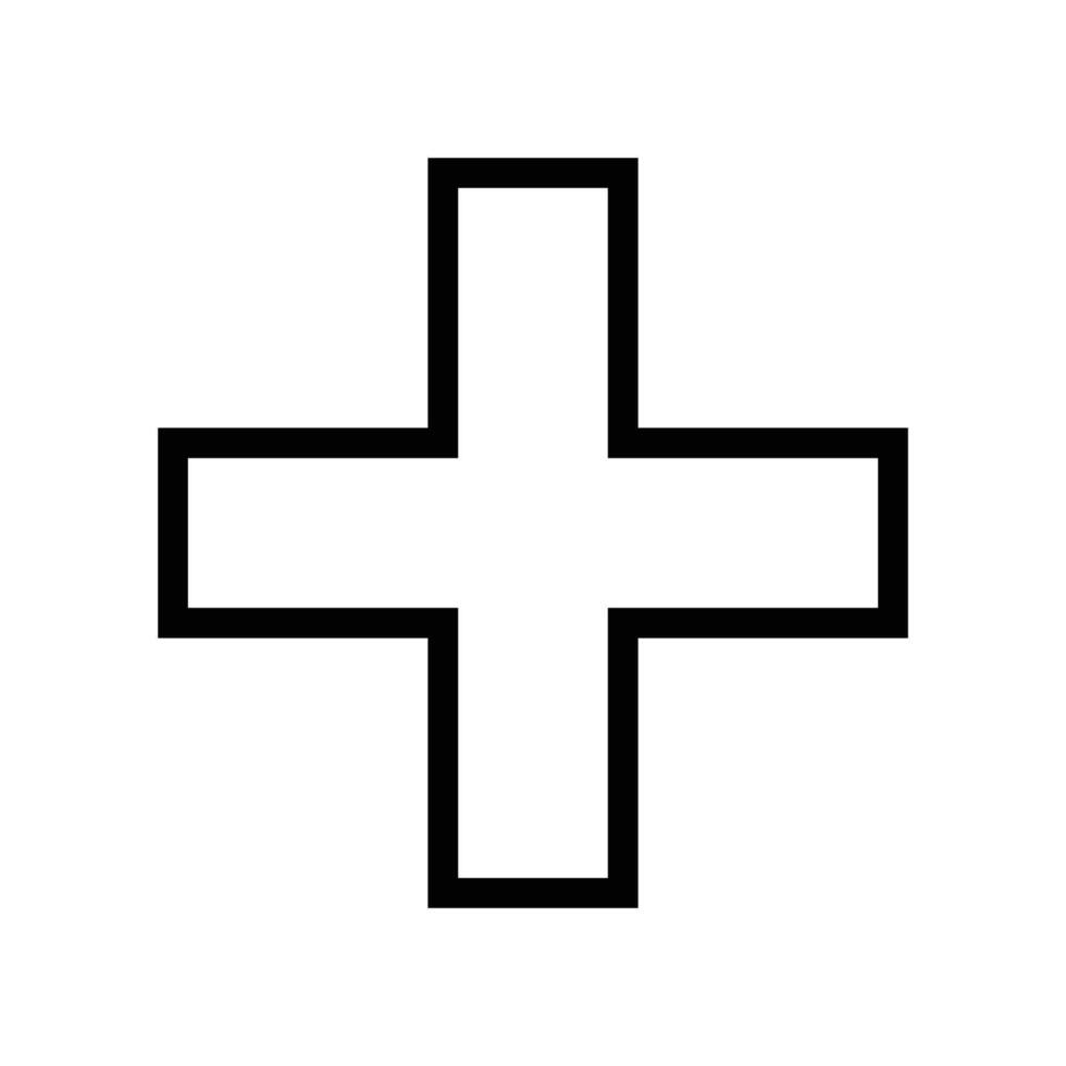 plus line icon free symbol vector