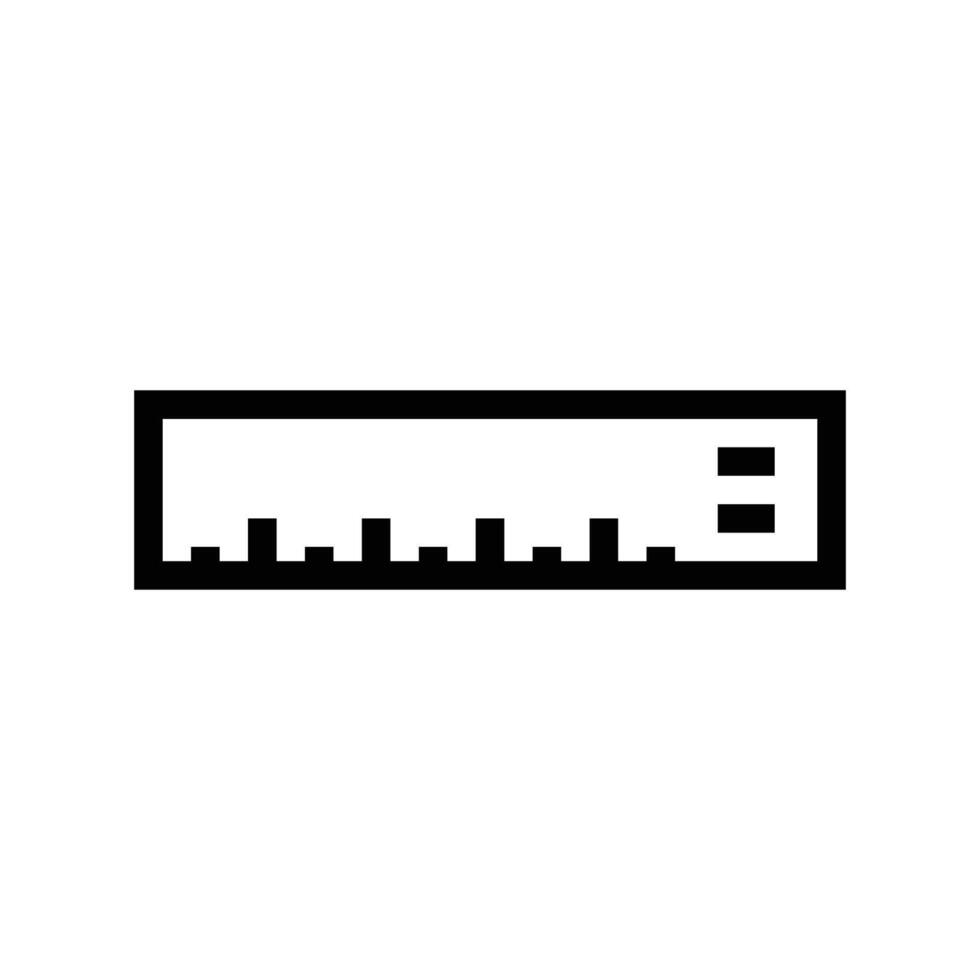 ruler line icon vector