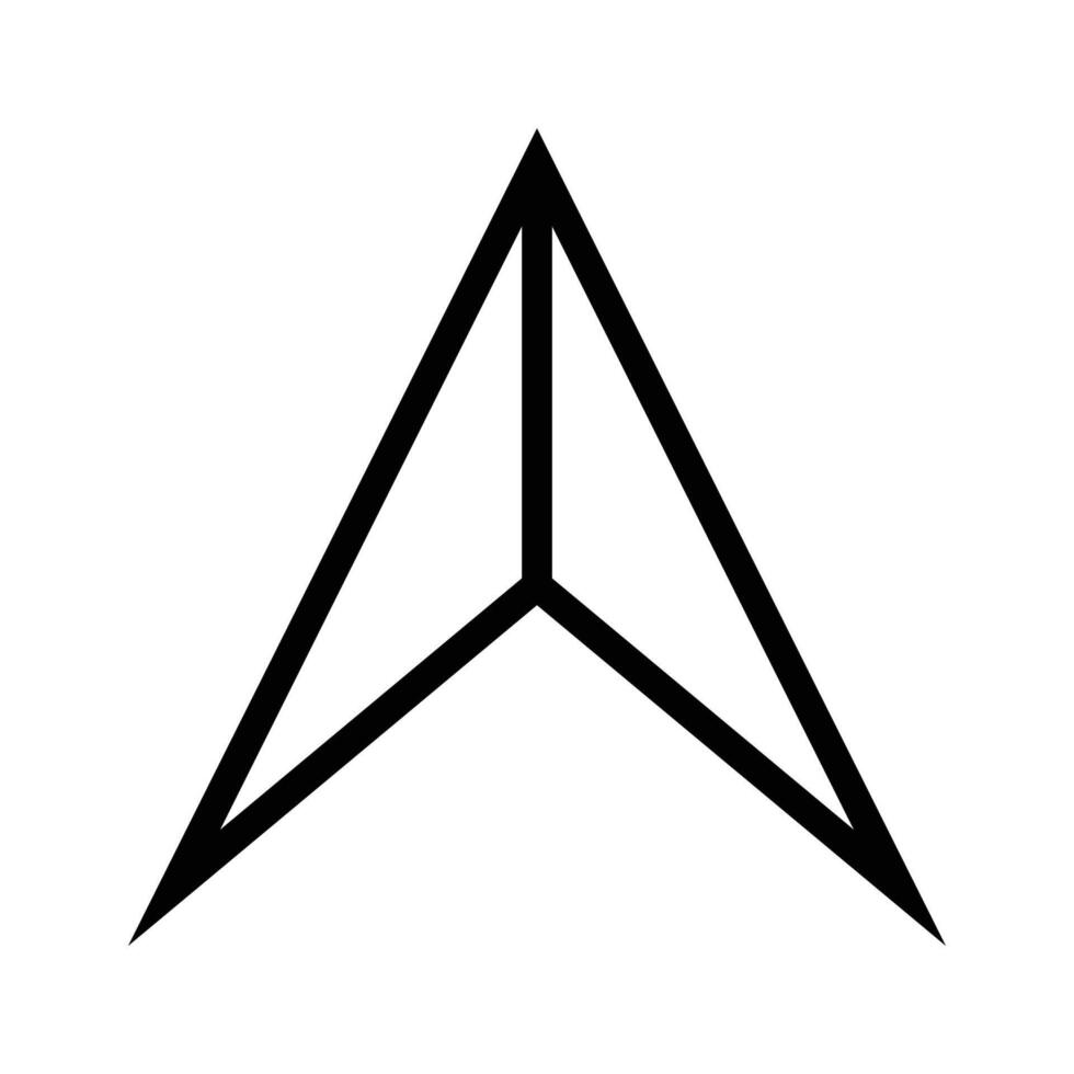 triangle line icon free symbol vector