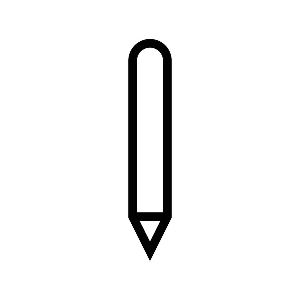 pencil line icon free vector