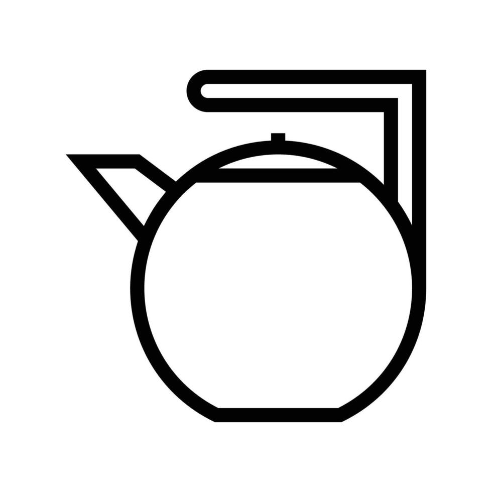 teapot line icon free symbol vector