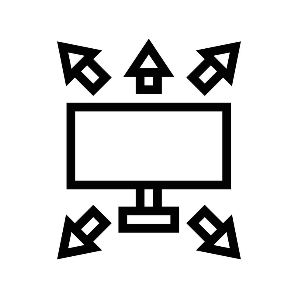 share line icon vector