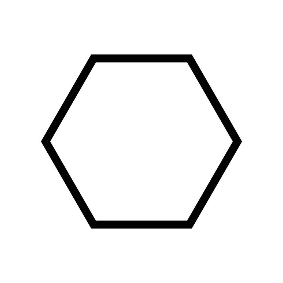hexagon line icon free symbol vector