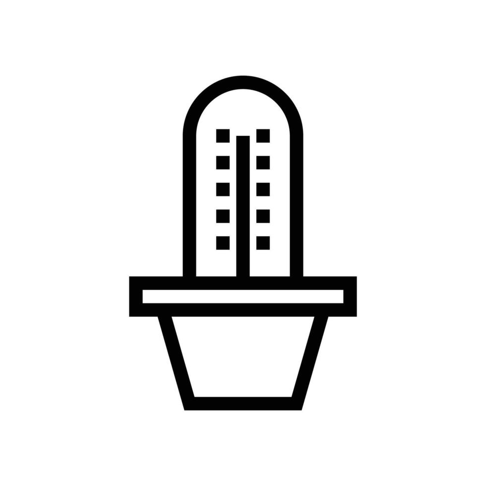 cactus line icon free symbol vector