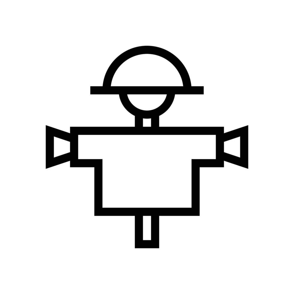 scarecrow line icon free symbol vector