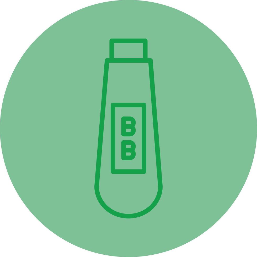 Bb Cream Green Line Circle Icon Design vector