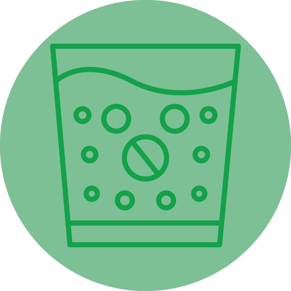 Effervescent Green Line Circle Icon Design vector