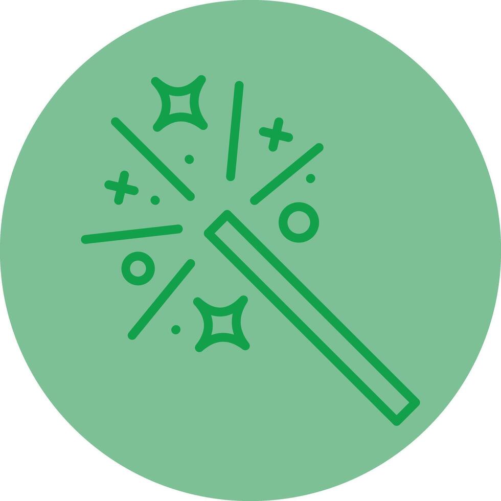 Magic Word Green Line Circle Icon Design vector