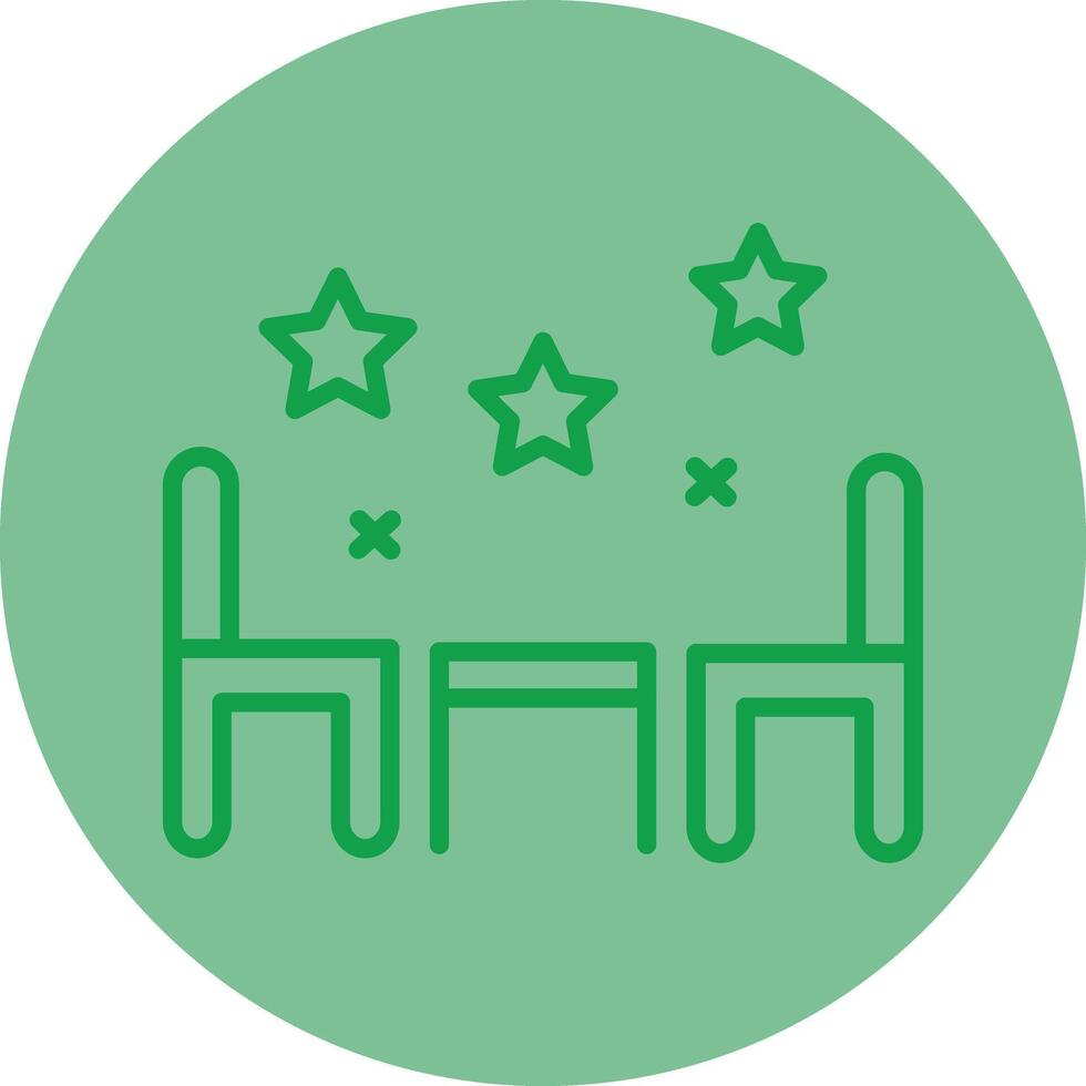 Party Green Line Circle Icon Design vector