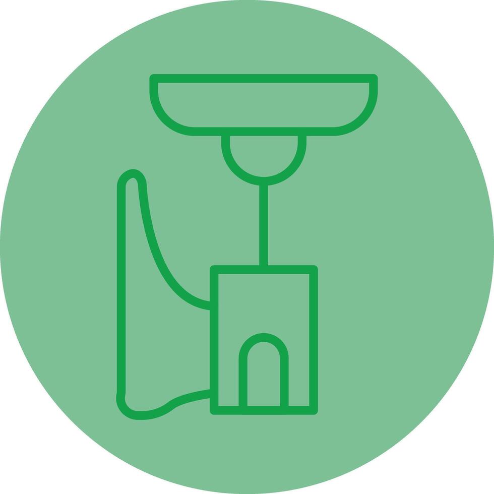 Broken Leg Green Line Circle Icon Design vector
