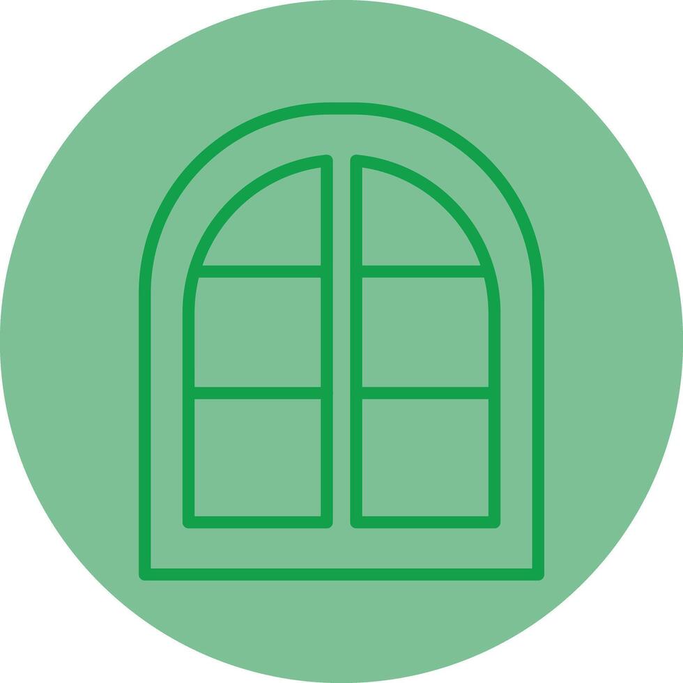 Window Green Line Circle Icon Design vector